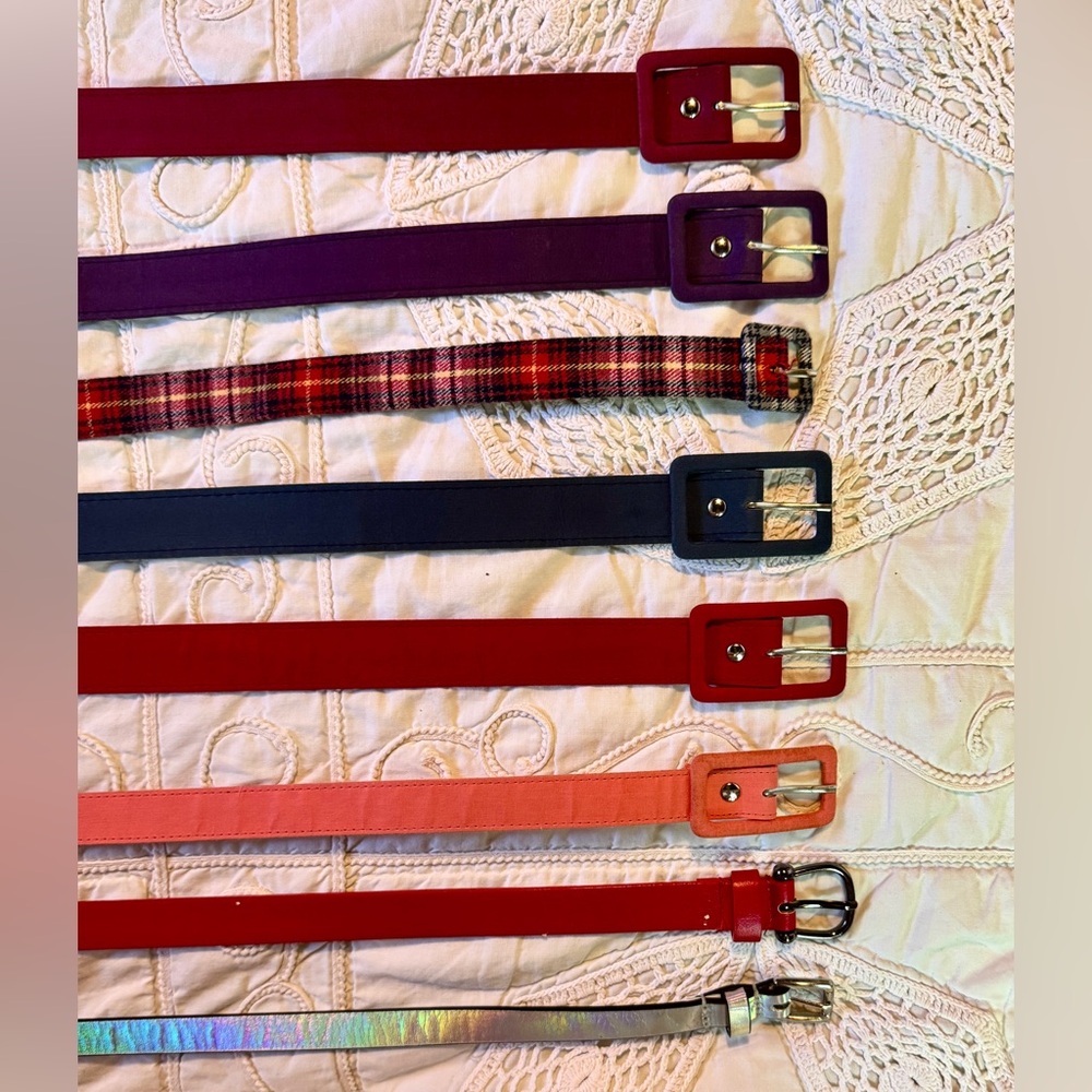 Plus Size Belt Set - Red, Purple, Plaid, and More